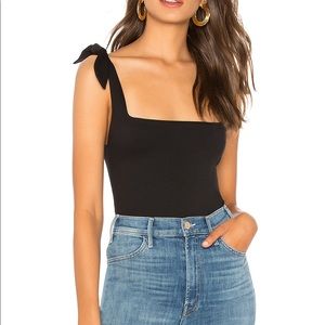 NWT Free People Black Tie-Strap Bodysuit Size S